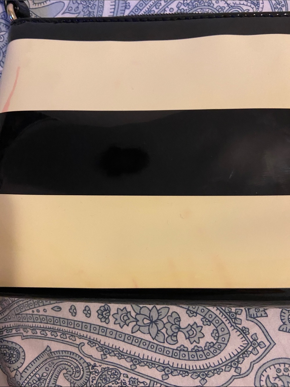 kate spade black and white striped purse - Picture 8 of 13